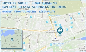 GABINET STOMATOLOGICZNY - PRYWATNY GABINET STOMATOLOGICZNY DAM_DENT JOLANTA MAJEROWSKA-CHYLIŃSKA - SPORNA  71/73,  ŁÓDŹ-BAŁUTY