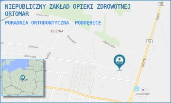PORADNIA ORTODONTYCZNA - NIEPUBLICZNY ZAKŁAD OPIEKI ZDROWOTNEJ ORTOMAR - BRZOZOWA 8,  PODDĘBICE