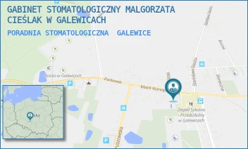 PORADNIA STOMATOLOGICZNA - GABINET STOMATOLOGICZNY MALGORZATA CIEŚLAK W GALEWICACH - UL. MARII KONOPNICKIEJ 18,  GALEWICE