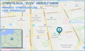 PORADNIA STOMATOLOGICZNA - STOMATOLOGIA "PLUS" ANDRZEJ SOBOŃ - UL. BRZEŹNA 3/8,  ŁÓDŹ-ŚRÓDMIEŚCIE