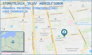 PORADNIA PROTETYKI STOMATOLOGICZNEJ - STOMATOLOGIA "PLUS" ANDRZEJ SOBOŃ - UL. BRZEŹNA 3/8,  ŁÓDŹ-ŚRÓDMIEŚCIE