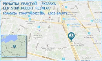 PORADNIA STOMATOLOGICZNA - PRYWATNA PRAKTYKA LEKARSKA LEK.STOM.ROBERT REJNIAK - UL. ZACHODNIA 10B,  ŁÓDŹ-BAŁUTY