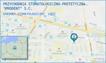 GABINET STOMATOLOGICZNY - PRZYCHODNIA STOMATOLOGICZNO-PROTETYCZNA "PRODENT" S.C. - UL. TRAKTOROWA 94B/5,  ŁÓDŹ