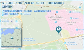 PORADNIA STOMATOLOGII ZACHOWAWCZEJ - NIEPUBLICZNY ZAKŁAD OPIEKI ZDROWOTNEJ DENTEX - UL. NICIARNIANA 9/4,  ŁÓDŹ-WIDZEW