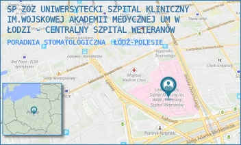 PORADNIA STOMATOLOGICZNA - SP ZOZ UNIWERSYTECKI SZPITAL KLINICZNY NR 2 UNIWERSYTETU MEDYCZNEGO  W ŁODZI - UL. STEFANA ŻEROMSKIEGO 113,  ŁÓDŹ-POLESIE