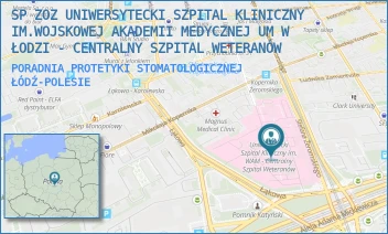PORADNIA PROTETYKI STOMATOLOGICZNEJ - SP ZOZ UNIWERSYTECKI SZPITAL KLINICZNY NR 2 UNIWERSYTETU MEDYCZNEGO  W ŁODZI - UL. STEFANA ŻEROMSKIEGO 113,  ŁÓDŹ-POLESIE