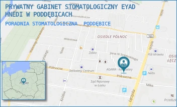 PORADNIA STOMATOLOGICZNA - PRYWATNY GABINET STOMATOLOGICZNY EYAD HNEDI W PODDĘBICACH - UL. PRZYSZŁOŚĆ 4,  PODDĘBICE