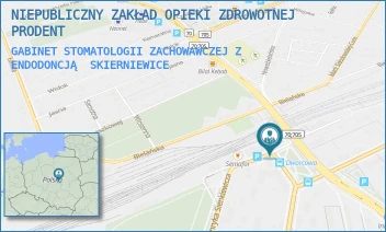 GABINET STOMATOLOGII ZACHOWAWCZEJ Z ENDODONCJĄ - NIEPUBLICZNY ZAKŁAD OPIEKI ZDROWOTNEJ PRODENT - UL. DWORCOWA 3 T,  SKIERNIEWICE