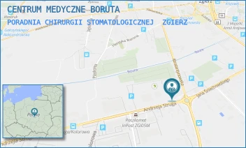 PORADNIA CHIRURGII STOMATOLOGICZNEJ - CENTRUM MEDYCZNE BORUTA - UL. ANDRZEJA STRUGA 2-4,  ZGIERZ