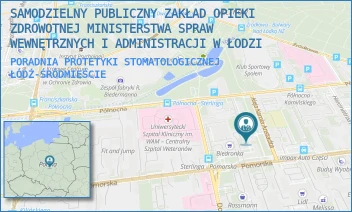 PORADNIA PROTETYKI STOMATOLOGICZNEJ - SAMODZIELNY PUBLICZNY ZAKŁAD OPIEKI ZDROWOTNEJ MINISTERSTWA SPRAW WEWNĘTRZNYCH I ADMINISTRACJI W ŁODZI - AL. KAROLA ANSTADTA 4,  ŁÓDŹ-ŚRÓDMIEŚCIE