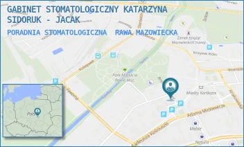 PORADNIA STOMATOLOGICZNA - GABINET STOMATOLOGICZNY KATARZYNA SIDORUK - JACAK - UL. ARMII KRAJOWEJ 2,  RAWA MAZOWIECKA