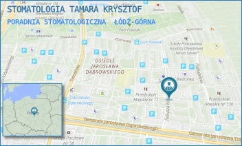 PORADNIA STOMATOLOGICZNA - STOMATOLOGIA TAMARA KRYSZTOF - UL. JULIUSZA KOSSAKA 12,  ŁÓDŹ-GÓRNA