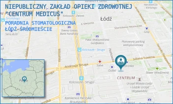 PORADNIA STOMATOLOGICZNA - "CENTRUM" BARBARA CIESIELSKA W SPADKU - UL. PIOTRKOWSKA 100,  ŁÓDŹ-ŚRÓDMIEŚCIE