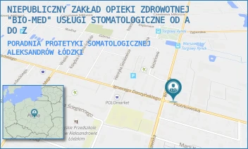 PORADNIA PROTETYKI SOMATOLOGICZNEJ - NIEPUBLICZNY ZAKŁAD OPIEKI ZDROWOTNEJ "BIO-MED" USŁUGI STOMATOLOGICZNE OD A DO Z - UL. PIOTRKOWSKA 4,  ALEKSANDRÓW ŁÓDZKI