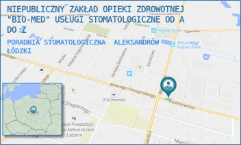 PORADNIA STOMATOLOGICZNA - NIEPUBLICZNY ZAKŁAD OPIEKI ZDROWOTNEJ "BIO-MED" USŁUGI STOMATOLOGICZNE OD A DO Z - UL. PIOTRKOWSKA 4,  ALEKSANDRÓW ŁÓDZKI