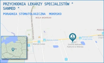 PORADNIA STOMATOLOGICZNA - PRZYCHODNIA LEKARZY SPECJALISTÓW " SANMED " - UL. MOKRSKO 233,  MOKRSKO