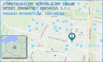 PORADNIA ORTODONTYCZNA - STOMATOLOGICZNY NIEPUBLICZNY ZAKŁAD OPIEKI ZDROWOTNEJ DENTARIUS S.C. - KETLINGA  13,  ŁÓDŹ-WIDZEW