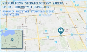 PORADNIA PROTETYKI STOMATOLOGICZNEJ - NIEPUBLICZNY STOMATOLOGICZNY ZAKŁAD OPIEKI ZDROWOTNEJ SUPER-DENT - UL. WODNA 25,  ŁÓDŹ-WIDZEW