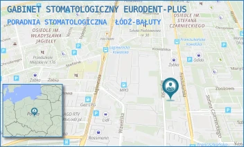 PORADNIA STOMATOLOGICZNA - GABINET STOMATOLOGICZNY EURODENT-PLUS - UL. FRANCISZKAŃSKA 104/112/8,  ŁÓDŹ-BAŁUTY