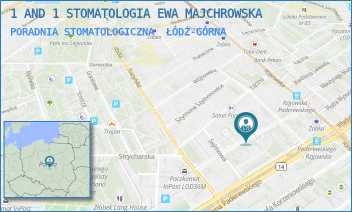 PORADNIA STOMATOLOGICZNA - 1 AND 1 STOMATOLOGIA EWA MAJCHROWSKA - UL. LOKATORSKA 11/17,  ŁÓDŹ-GÓRNA