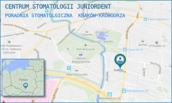 PORADNIA STOMATOLGICZNA - CENTRUM STOMATOLOGII JUNIORDENT - UL. JÓZEFA MACKIEWICZA 8,  KRAKÓW-KROWODRZA
