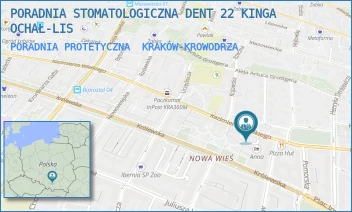 PORADNIA PROTETYCZNA - PORADNIA STOMATOLOGICZNA DENT 22 KINGA OCHAŁ-LIS - UL. KAZIMIERZA WIELKIEGO 22,  KRAKÓW-KROWODRZA