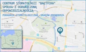 PORADNIA STOMATOLOGICZNA - CENTRUM STOMATOLOGII "BAŁTYCKA" SPÓŁKA Z OGRANICZONĄ ODPOWIEDZIALNOŚCIĄ - UL. BAŁTYCKA 3,  KRAKÓW-KROWODRZA