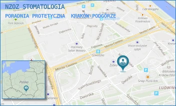 PORADNIA PROTETYCZNA - NZOZ STOMATOLOGIA - UL. TWARDOWSKIEGO 33A/U4,  KRAKÓW-PODGÓRZE