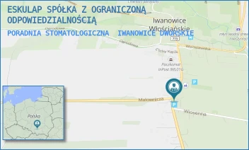 PORADNIA STOMATOLOGICZNA - ESKULAP SPÓŁKA Z OGRANICZONĄ ODPOWIEDZIALNOŚCIĄ - IWANOWICE DWORSKIE 68,  IWANOWICE DWORSKIE