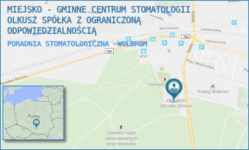 PORADNIA STOMATOLOGICZNA - MIEJSKO - GMINNE CENTRUM STOMATOLOGII OLKUSZ SPÓŁKA Z OGRANICZONĄ ODPOWIEDZIALNOŚCIĄ - UL. OS.SKALSKIE 22,  WOLBROM