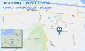 PORADNIA STOMATOLOGICZNA - PRZYCHODNIA LEKARSKA KOSSOWA - UL. KSIĘDZA EUGENIUSZA ŁUDZIKA 1,  BRZEŹNICA