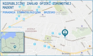 PORADNIA STOMATOLOGICZNA - NIEPUBLICZNY ZAKŁAD OPIEKI ZDROWOTNEJ MADENT - UL. PLAC KAZIMIERZA WIELKIEGO 3 3,  BRZESKO