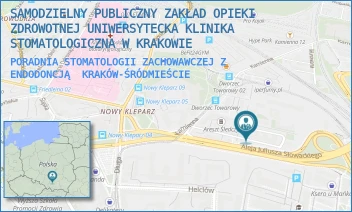 PORADNIA STOMATOLOGII ZACHOWAWCZEJ Z ENDODONCJĄ - SAMODZIELNY PUBLICZNY ZAKŁAD OPIEKI ZDROWOTNEJ UNIWERSYTECKA KLINIKA STOMATOLOGICZNA W KRAKOWIE - UL. MONTELUPICH 4,  KRAKÓW-ŚRÓDMIEŚCIE