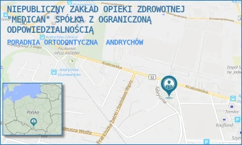 PORADNIA ORTODONTYCZNA - NIEPUBLICZNY ZAKŁAD OPIEKI ZDROWOTNEJ "MEDICAN" SPÓŁKA Z OGRANICZONĄ ODPOWIEDZIALNOŚCIĄ - UL. KRAKOWSKA 91,  ANDRYCHÓW
