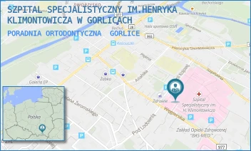 PORADNIA ORTODONTYCZNA - SZPITAL SPECJALISTYCZNY IM.HENRYKA KLIMONTOWICZA W GORLICACH - UL. WĘGIERSKA 21,  GORLICE