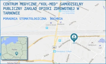 PORADNIA STOMATOLOGICZNA - CENTRUM MEDYCZNE "KOL-MED" SAMODZIELNY PUBLICZNY ZAKŁAD OPIEKI ZDROWOTNEJ W TARNOWIE - UL. UL. WOJSKA POLSKIEGO 7,  BOCHNIA