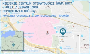 PORADNIA CHIRURGII STOMATOLOGICZNEJ - MIEJSKIE CENTRUM STOMATOLOGII NOWA HUTA SPÓŁKA Z OGRANICZONĄ ODPOWIEDZIALNOŚCIĄ - OS. ZŁOTEJ JESIENI  3,  KRAKÓW