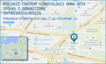 PORADNIA STOMATOLOGICZNA - OS.KOLOROWE 21 - MIEJSKIE CENTRUM STOMATOLOGII NOWA HUTA SPÓŁKA Z OGRANICZONĄ ODPOWIEDZIALNOŚCIĄ - UL. OS. KOLOROWE 21,  KRAKÓW