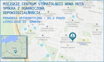 PORADNIA ORTODONTYCZNA - OS.2 PUŁKU LOTNICZEGO 22 - MIEJSKIE CENTRUM STOMATOLOGII NOWA HUTA SPÓŁKA Z OGRANICZONĄ ODPOWIEDZIALNOŚCIĄ - UL. OS. 2 PUŁKU LOTNICZEGO 22,  KRAKÓW