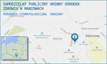PORADNIA STOMATOLOGICZNA - SAMODZIELNY PUBLICZNY GMINNY OŚRODEK ZDROWIA W MANIOWACH W LIKWIDACJI - UL. GORCZAŃSKA 6,  MANIOWY