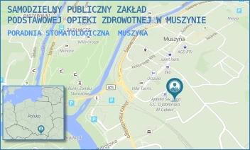 PORADNIA STOMATOLOGICZNA - SAMODZIELNY PUBLICZNY ZAKŁAD PODSTAWOWEJ OPIEKI ZDROWOTNEJ W MUSZYNIE - UL. ZEFIRKA 6,  MUSZYNA