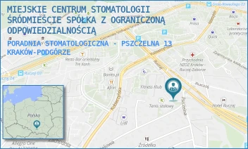 PORADNIA STOMATOLOGICZNA - PSZCZELNA 13 - MIEJSKIE CENTRUM STOMATOLOGII ŚRÓDMIEŚCIE SPÓŁKA Z OGRANICZONĄ ODPOWIEDZIALNOŚCIĄ - UL. PSZCZELNA 13,  KRAKÓW-PODGÓRZE
