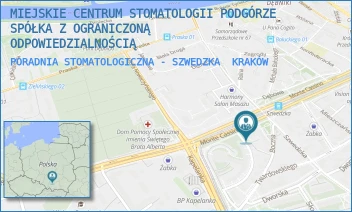 PORADNIA STOMATOLOGICZNA - SZWEDZKA - MIEJSKIE CENTRUM STOMATOLOGII PODGÓRZE SPÓŁKA Z OGRANICZONĄ ODPOWIEDZIALNOŚCIĄ - UL. SZWEDZKA 27,  KRAKÓW