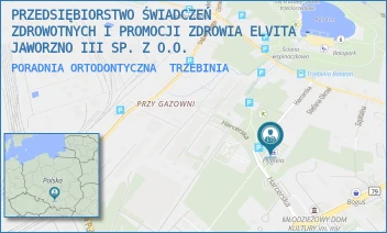 PORADNIA ORTODONTYCZNA - PRZEDSIĘBIORSTWO ŚWIADCZEŃ ZDROWOTNYCH I PROMOCJI ZDROWIA ELVITA - JAWORZNO III SP. Z O.O. - UL. HARCERSKA 13,  TRZEBINIA
