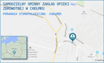 PORADNIA STOMATOLOGICZNA - SAMODZIELNY GMINNY ZAKŁAD OPIEKI ZDROWOTNEJ W CHEŁMKU - UL. TADEUSZA STAICHA 1,  CHEŁMEK