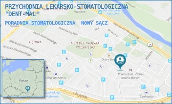 PORADNIA STOMATOLOGICZNA - PRZYCHODNIA LEKARSKO-STOMATOLOGICZNA "DENT-MAL" - UL. ROKITNIAŃCZYKÓW 30,  NOWY SĄCZ