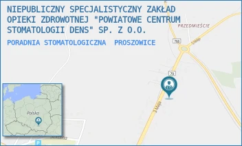 PORADNIA STOMATOLOGICZNA - NIEPUBLICZNY SPECJALISTYCZNY ZAKŁAD OPIEKI ZDROWOTNEJ "POWIATOWE CENTRUM STOMATOLOGII DENS" SP. Z O.O. - UL. 3-GO MAJA 70,  PROSZOWICE