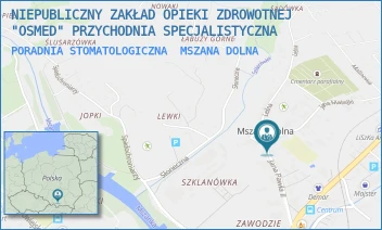 PORADNIA STOMATOLOGICZNA - NIEPUBLICZNY ZAKŁAD OPIEKI ZDROWOTNEJ "OSMED" PRZYCHODNIA SPECJALISTYCZNA - UL. RYNEK 26,  MSZANA DOLNA