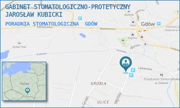 PORADNIA STOMATOLOGICZNA - GABINET STOMATOLOGICZNO-PROTETYCZNY JAROSŁAW KUBICKI - UL. GDÓW 336,  GDÓW
