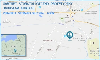 PORADNIA STOMATOLOGICZNA - GABINET STOMATOLOGICZNO-PROTETYCZNY JAROSŁAW KUBICKI - UL. MŁYŃSKA 26,  GDÓW